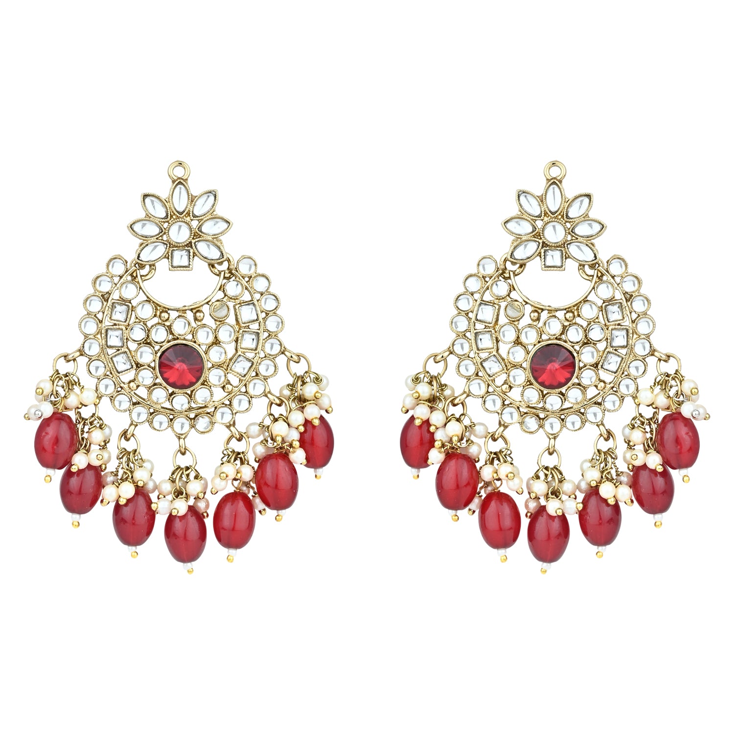 Ishrat Maroon Earrings