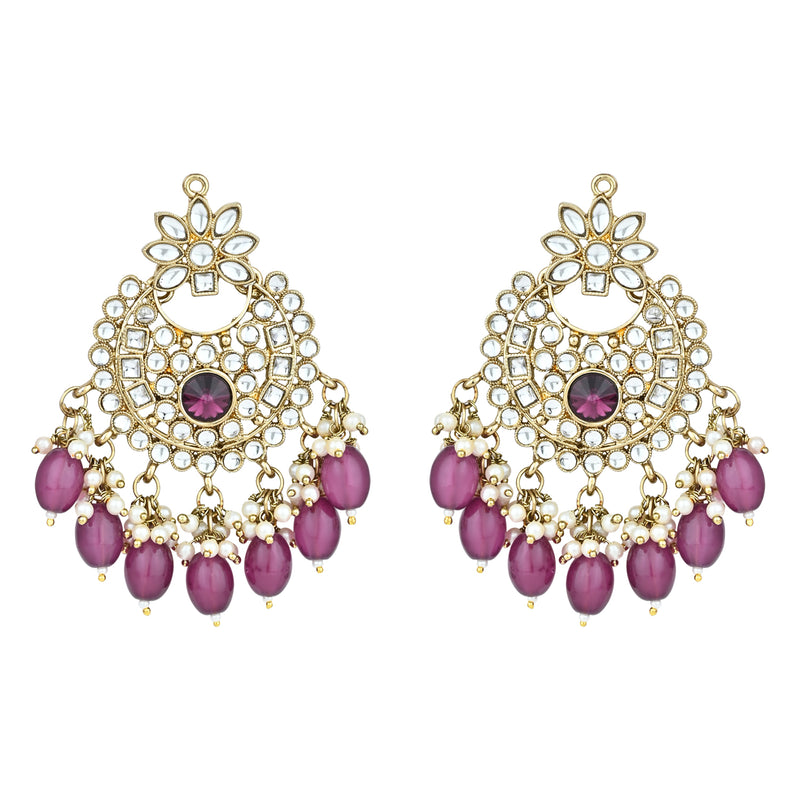 Ishrat Wine Earrings