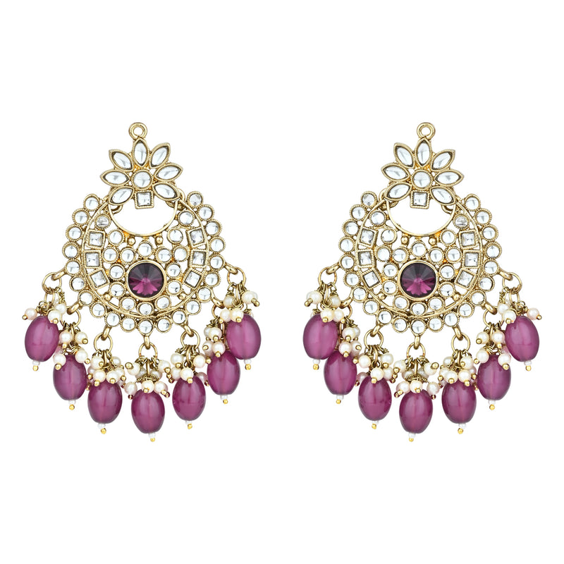 Ishrat Wine Earrings