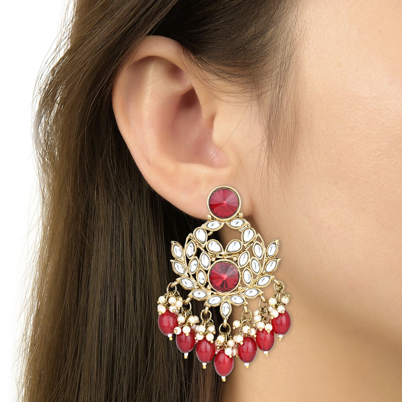 Samira Maroon Earrings