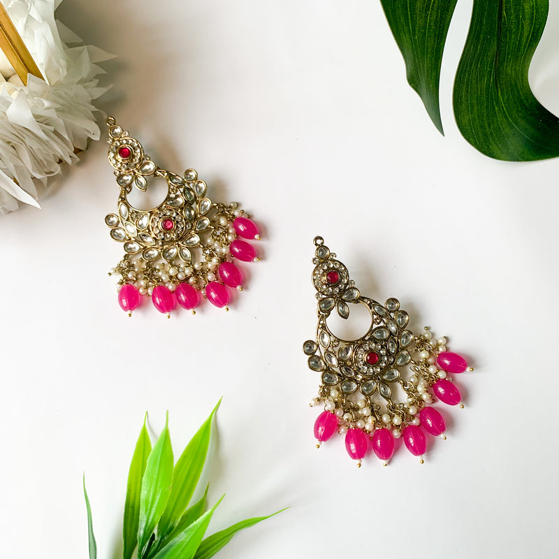 Safiya Rani Pink Earrings