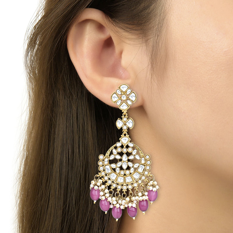 Laila Wine Earrings