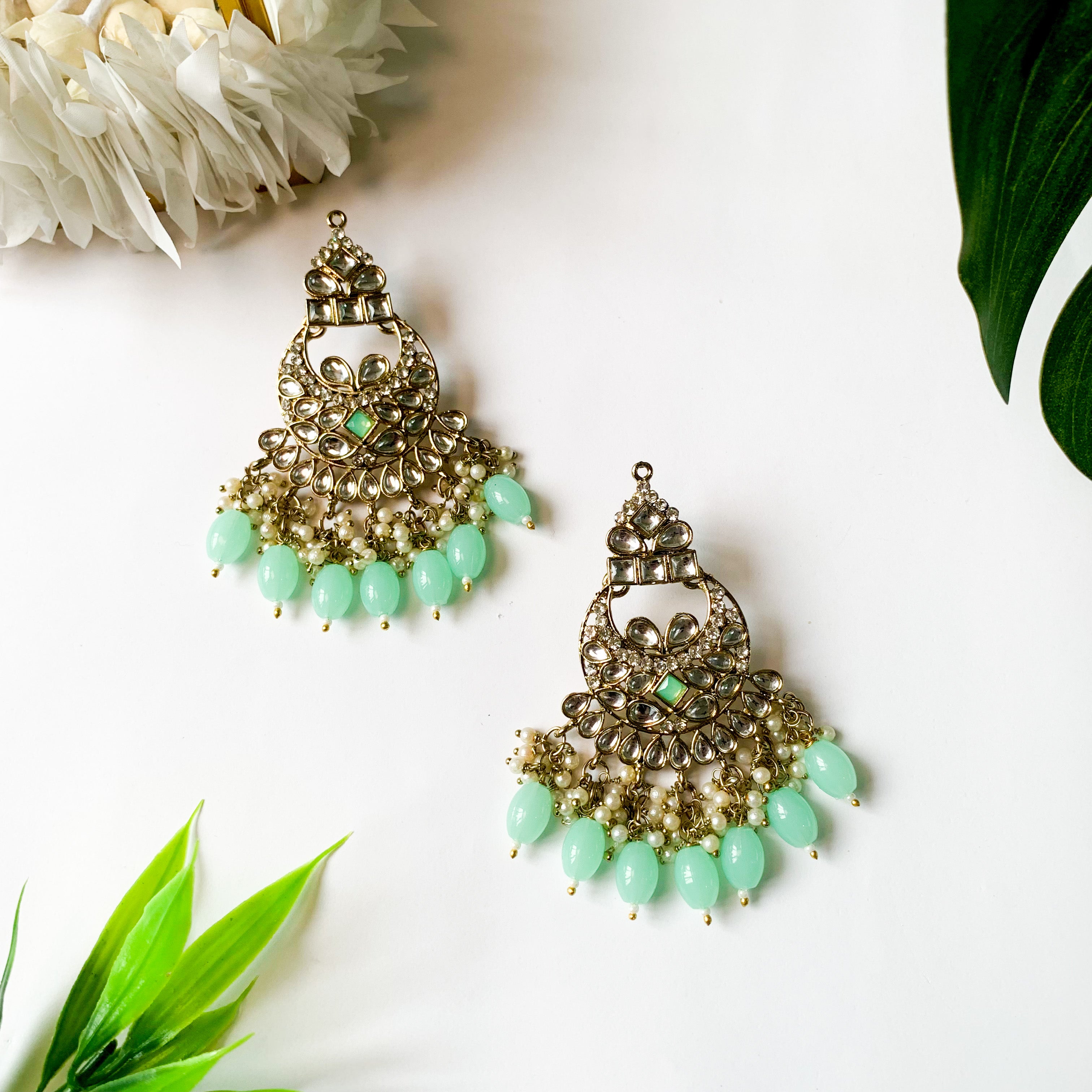 Ashvi Mint Earrings