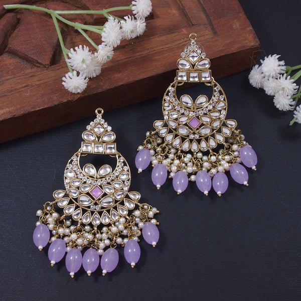 Ashvi Purple Earrings