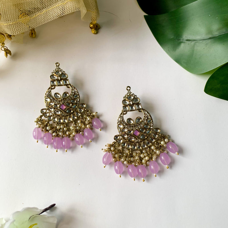 Ashvi Purple Earrings