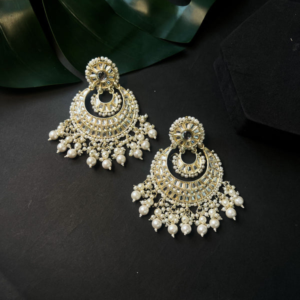 Mirha White Earrings