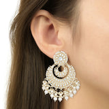 Mirha White Earrings