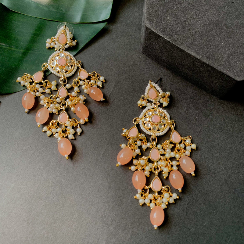 Reyah Peach Earrings