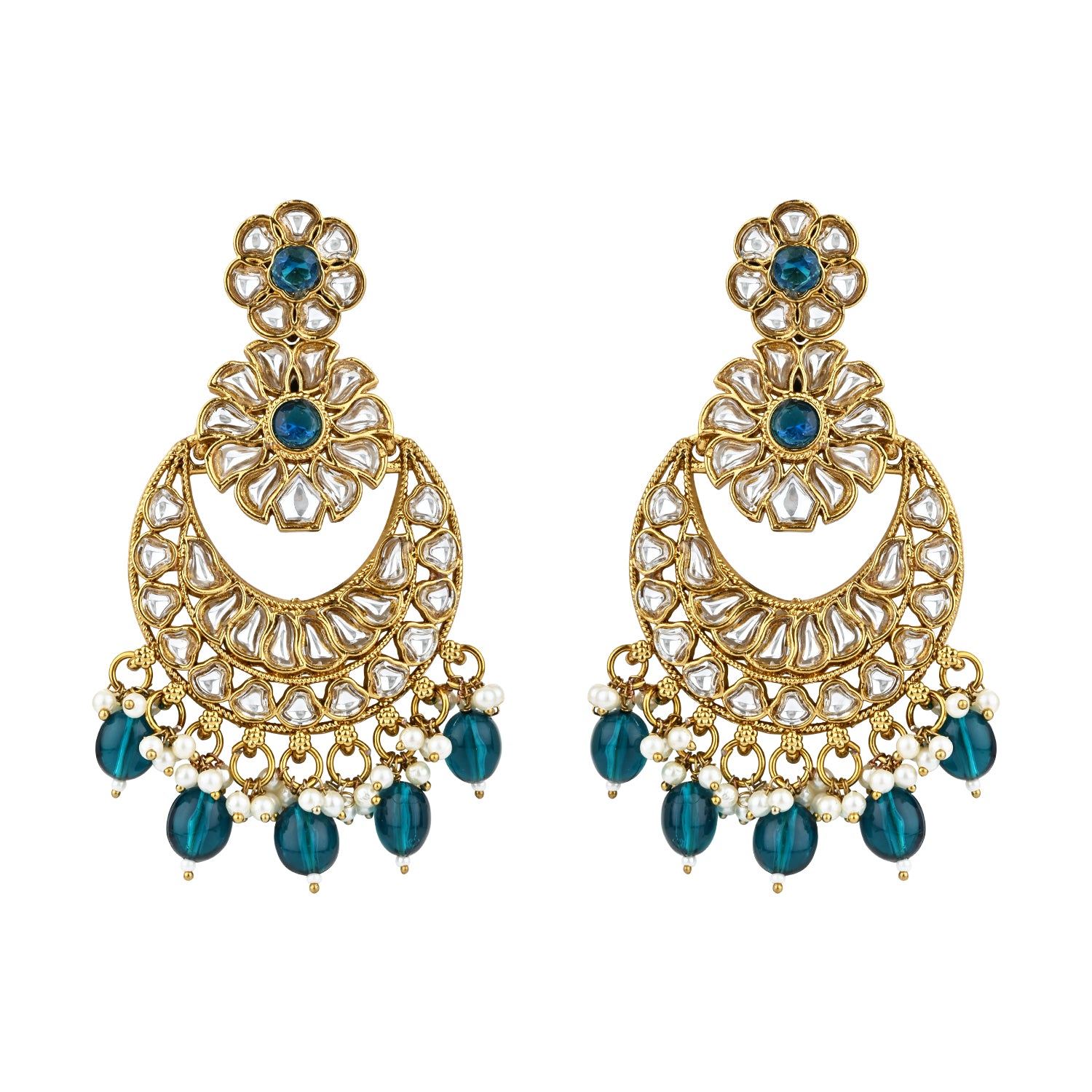 Gurnoor Peacock Green Earrings