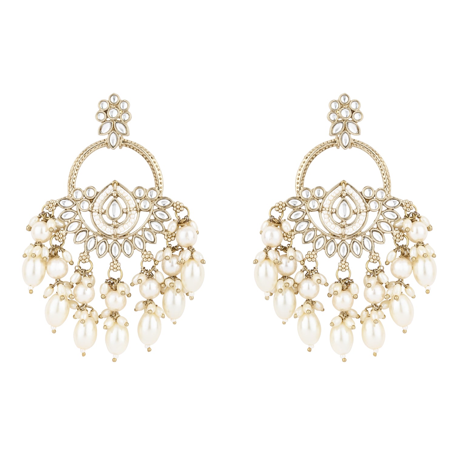 Mridhi White Earrings