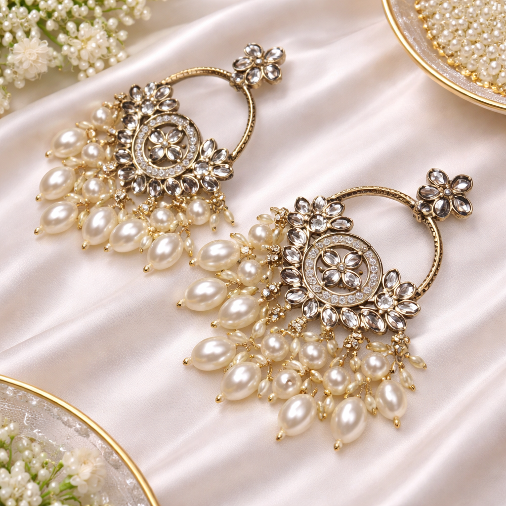 Lyla White Earrings