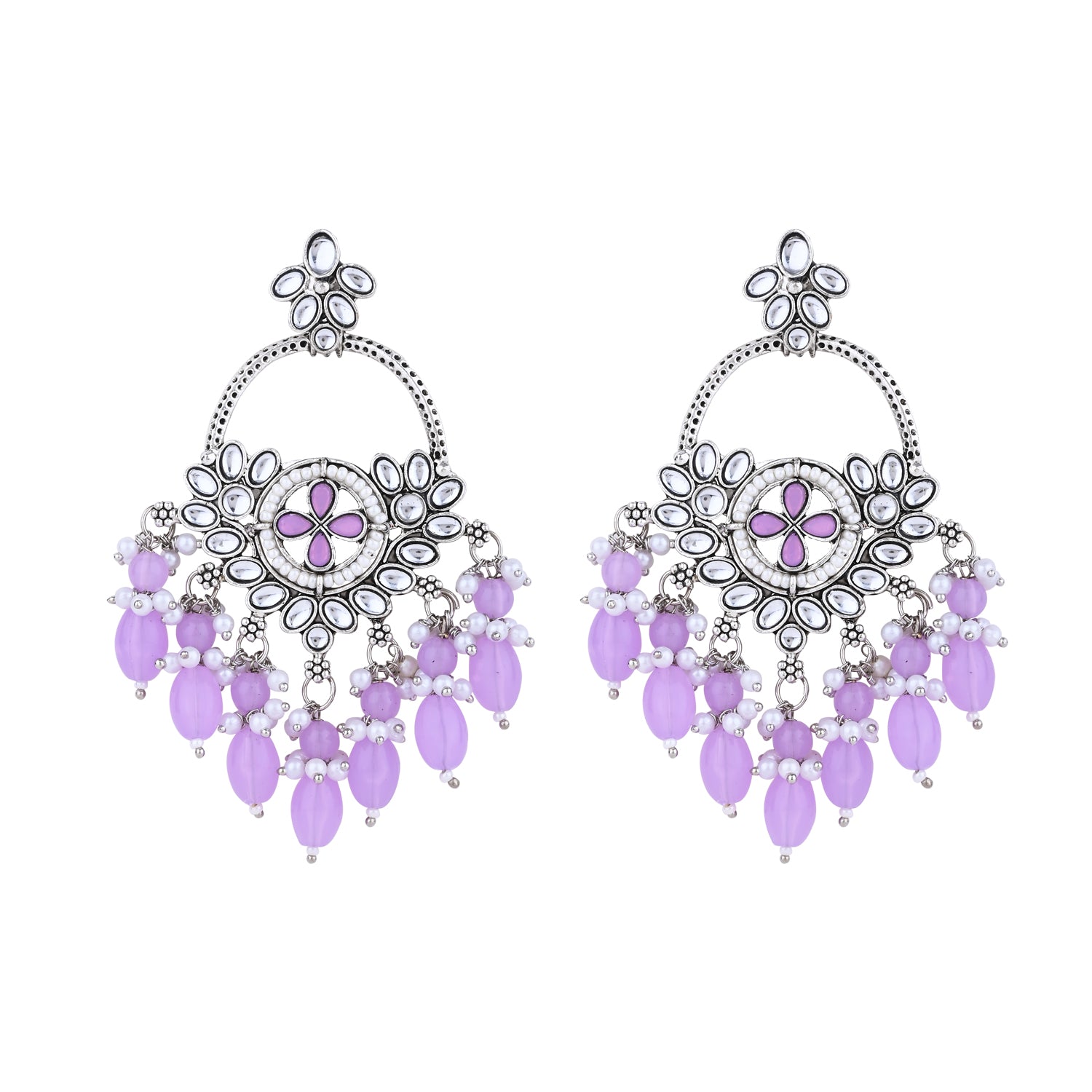 Lyla Silver Purple Earrings