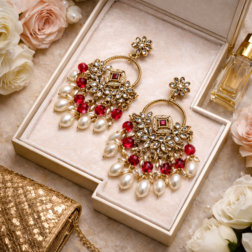 Jeel Wine Earrings