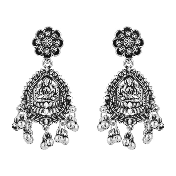 Maa Lakshmi Oxidised Earrings