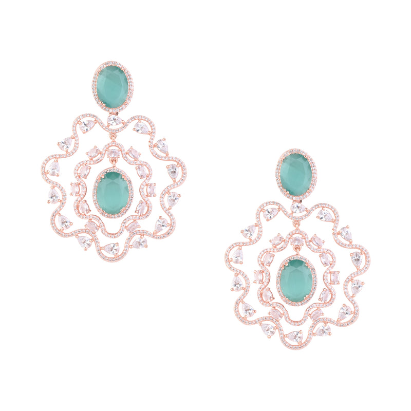 Nathalia Rosegold Mint Earrings