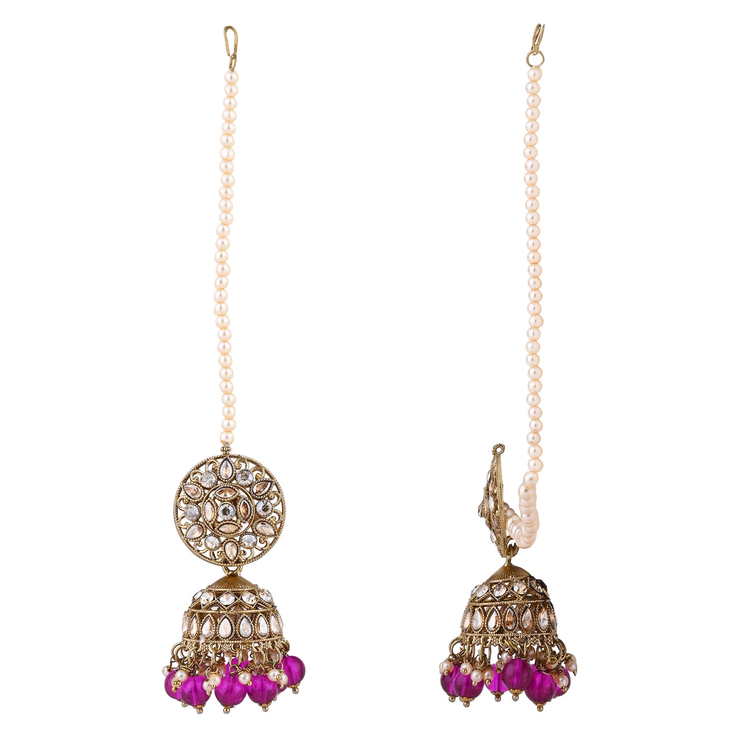 Vaishali Purple Earrings