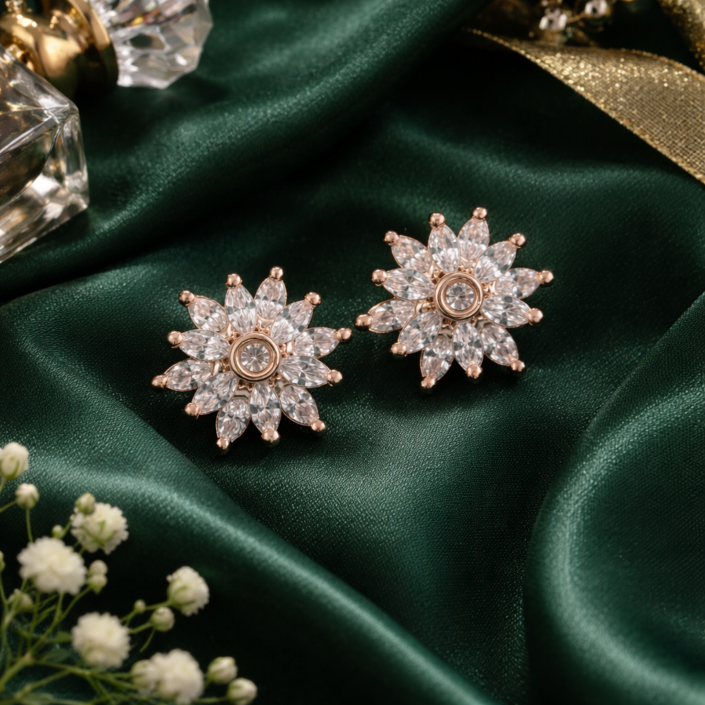 Virika RoseGold Earrings