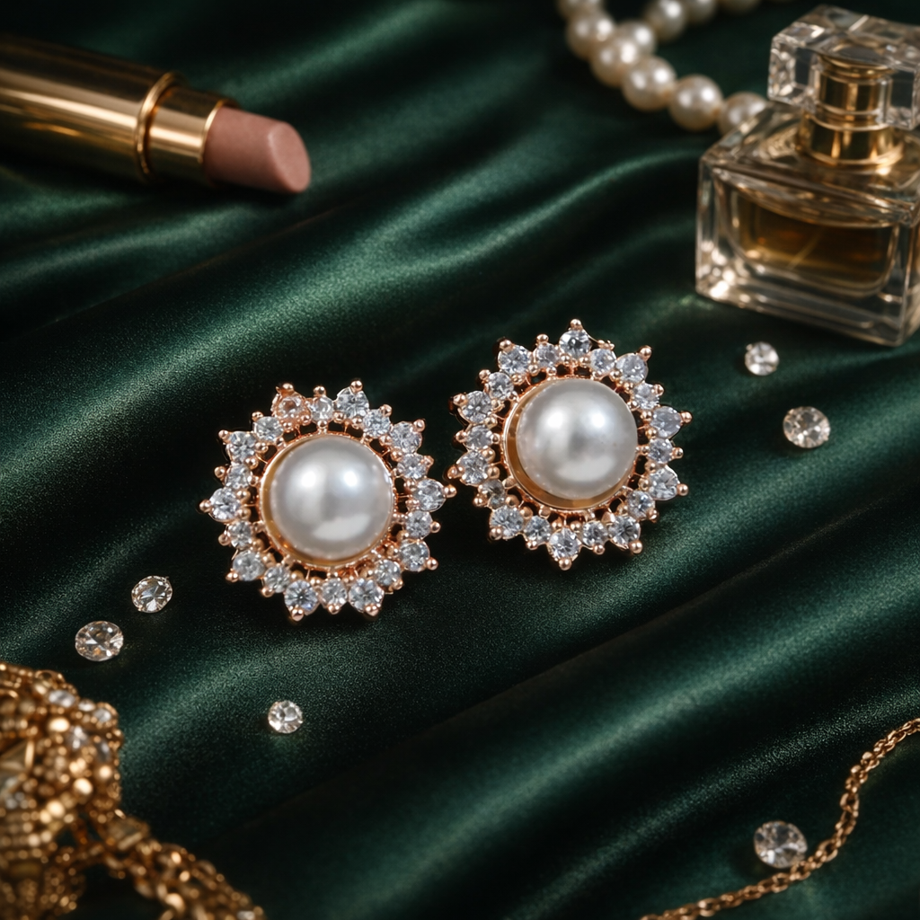 Zeya Rosegold Earrings