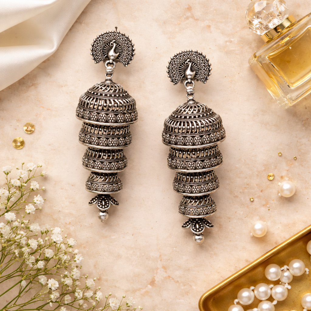 Rasvika Oxidised Earrings