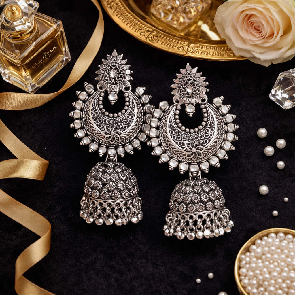 Shuchi Oxidised Earrings