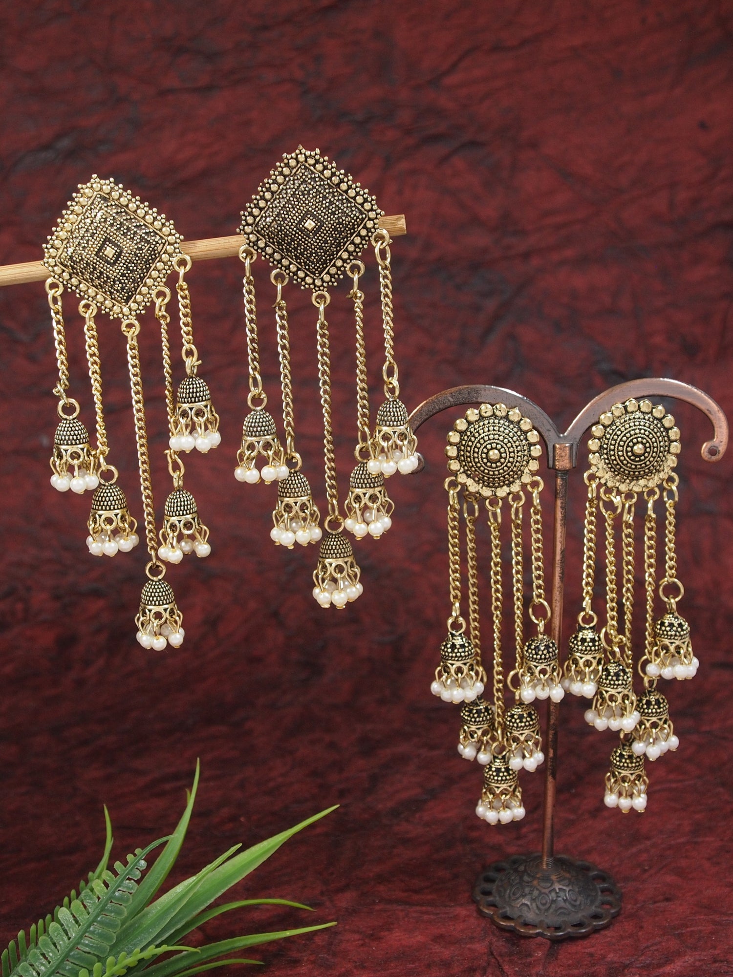 (Pack of 2) Gold Plated Earrings