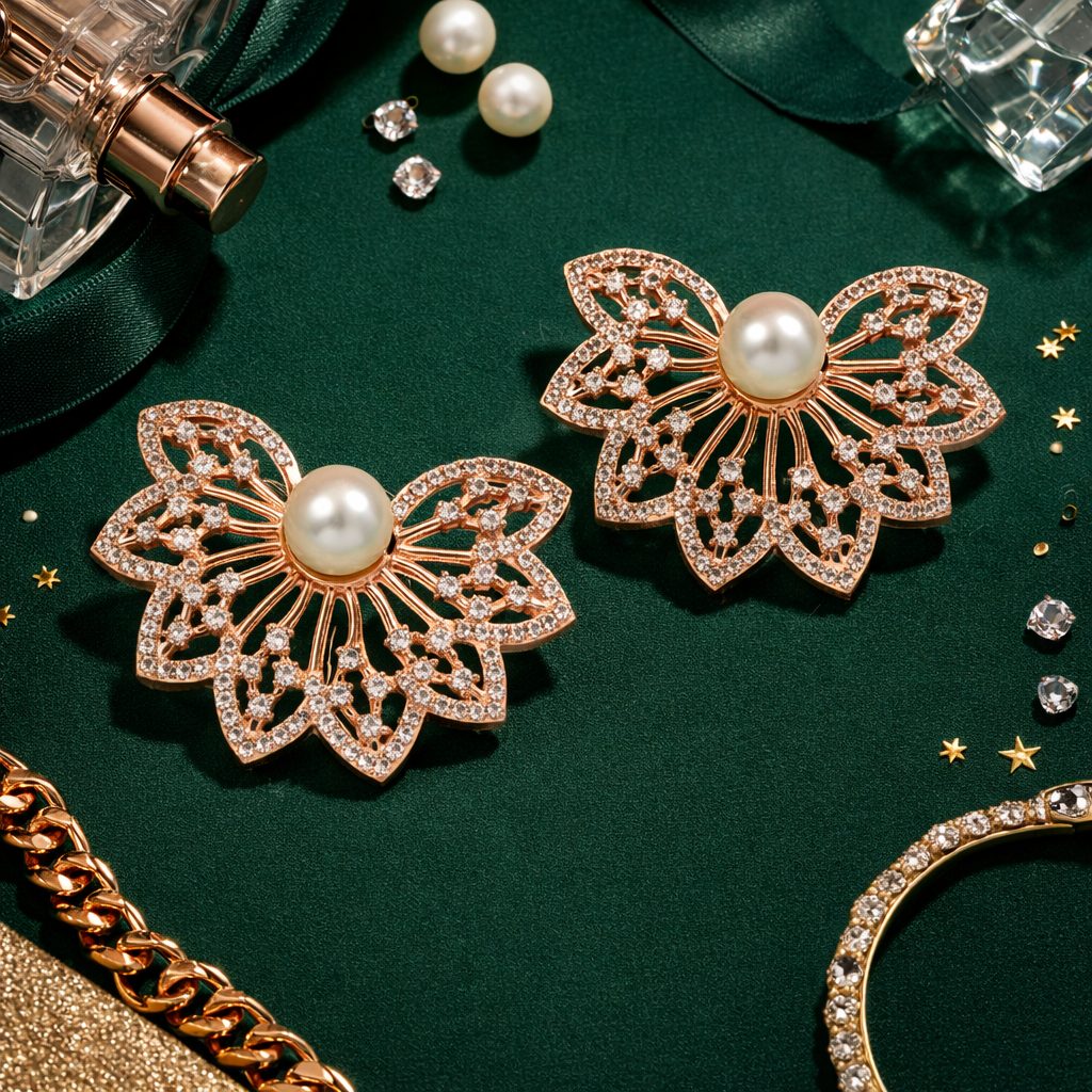 Aaria RoseGold Earrings