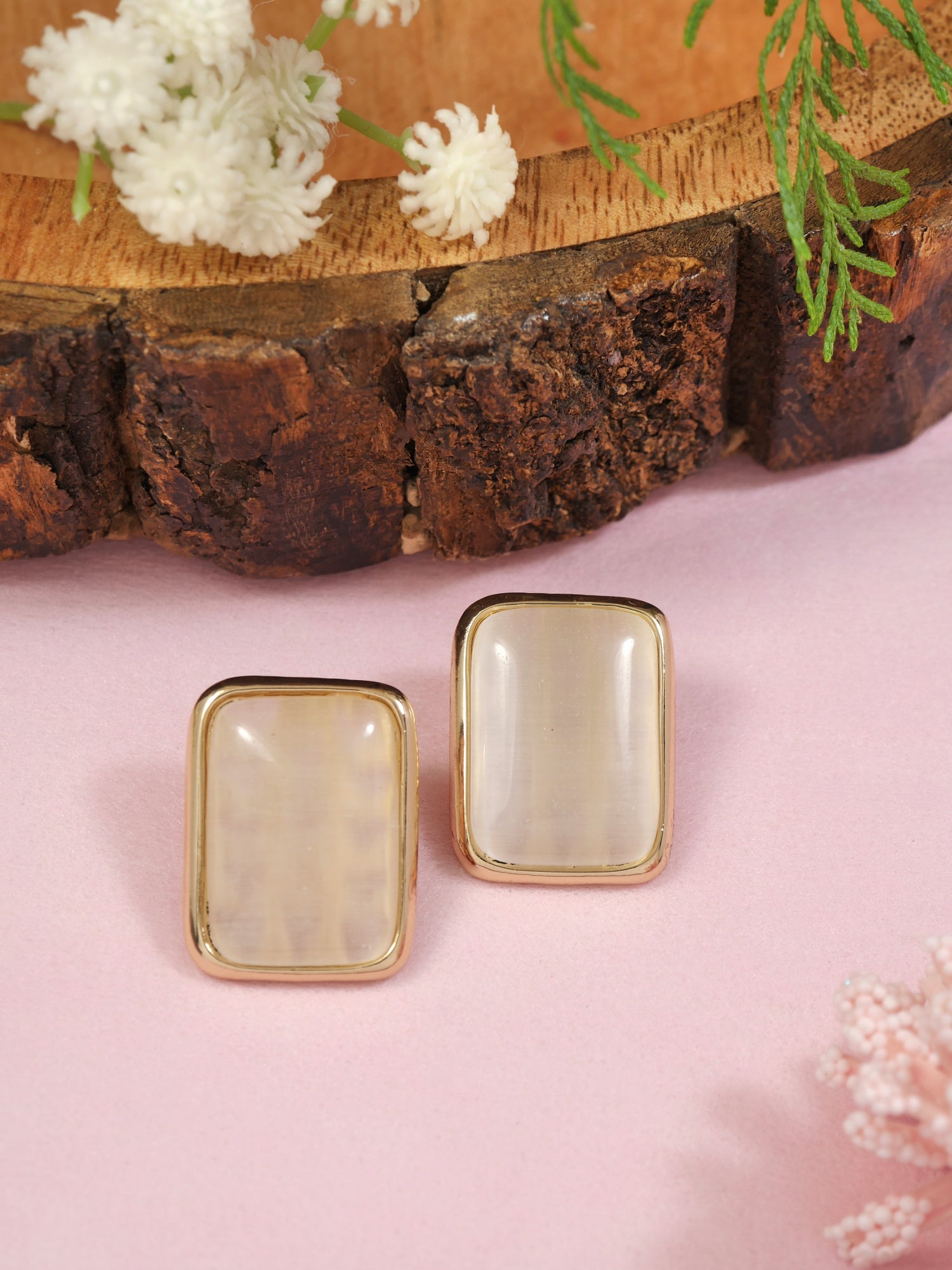 Grace White Earrings