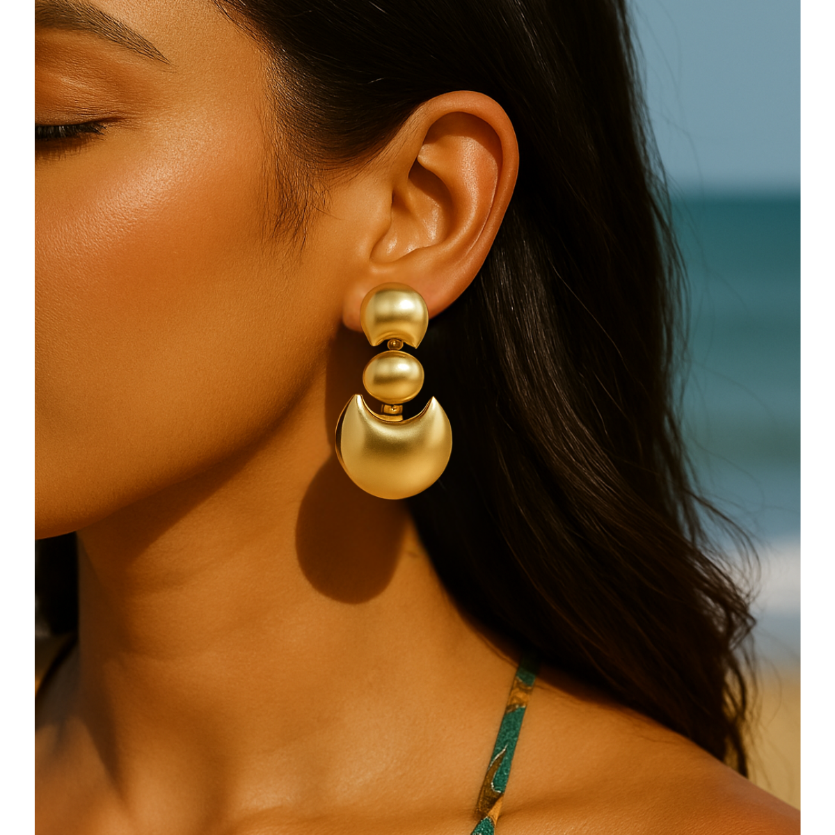 Sienna Gold Statement Earrings