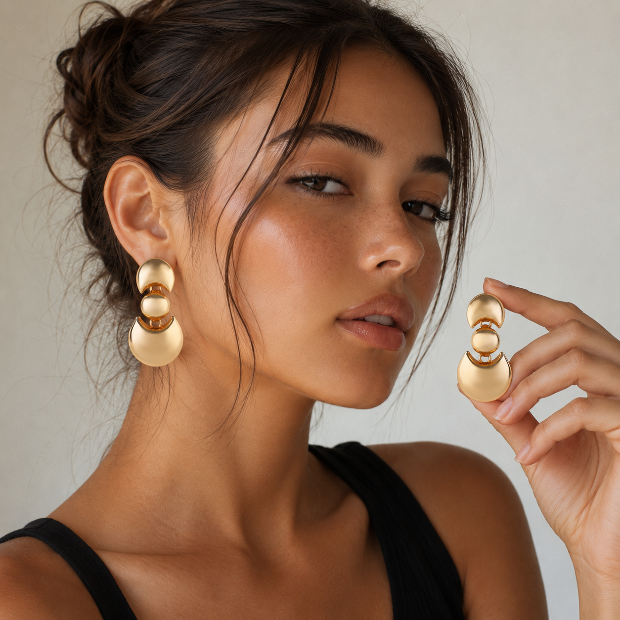 Sienna Gold Statement Earrings