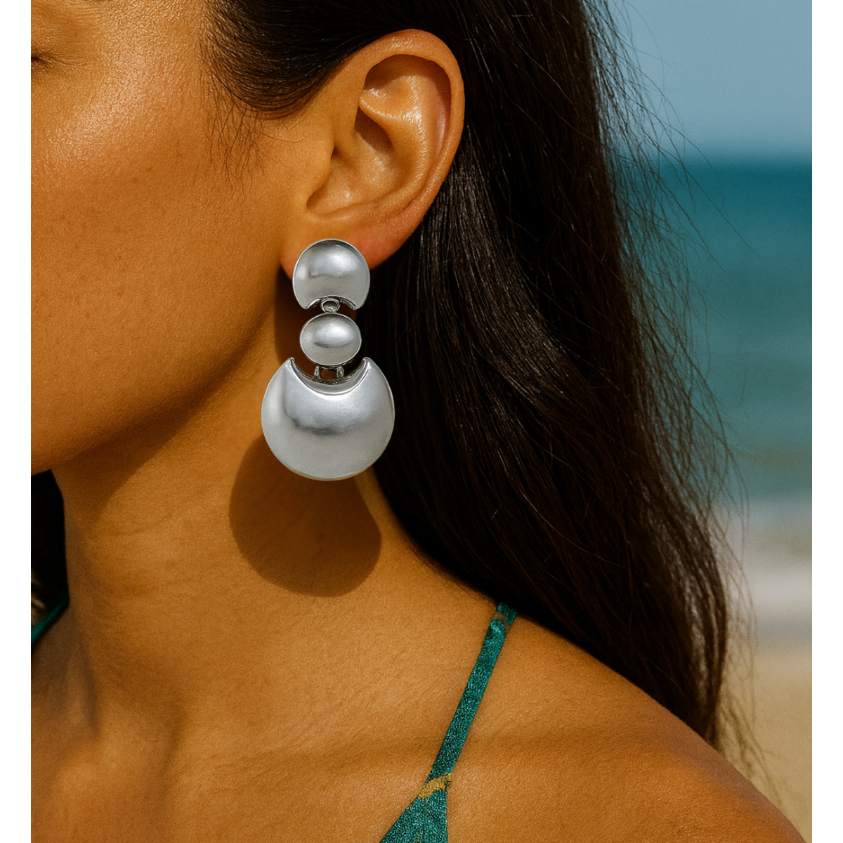 Sienna Silver Statement Earrings