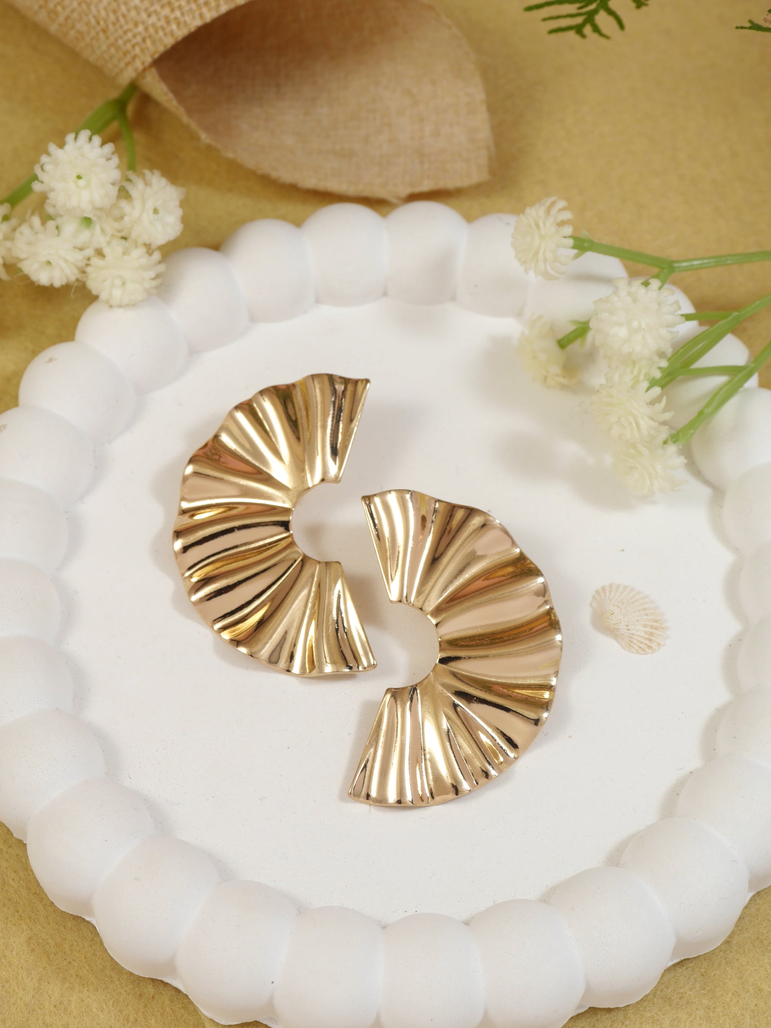 Kylie Gold Statement EArrings