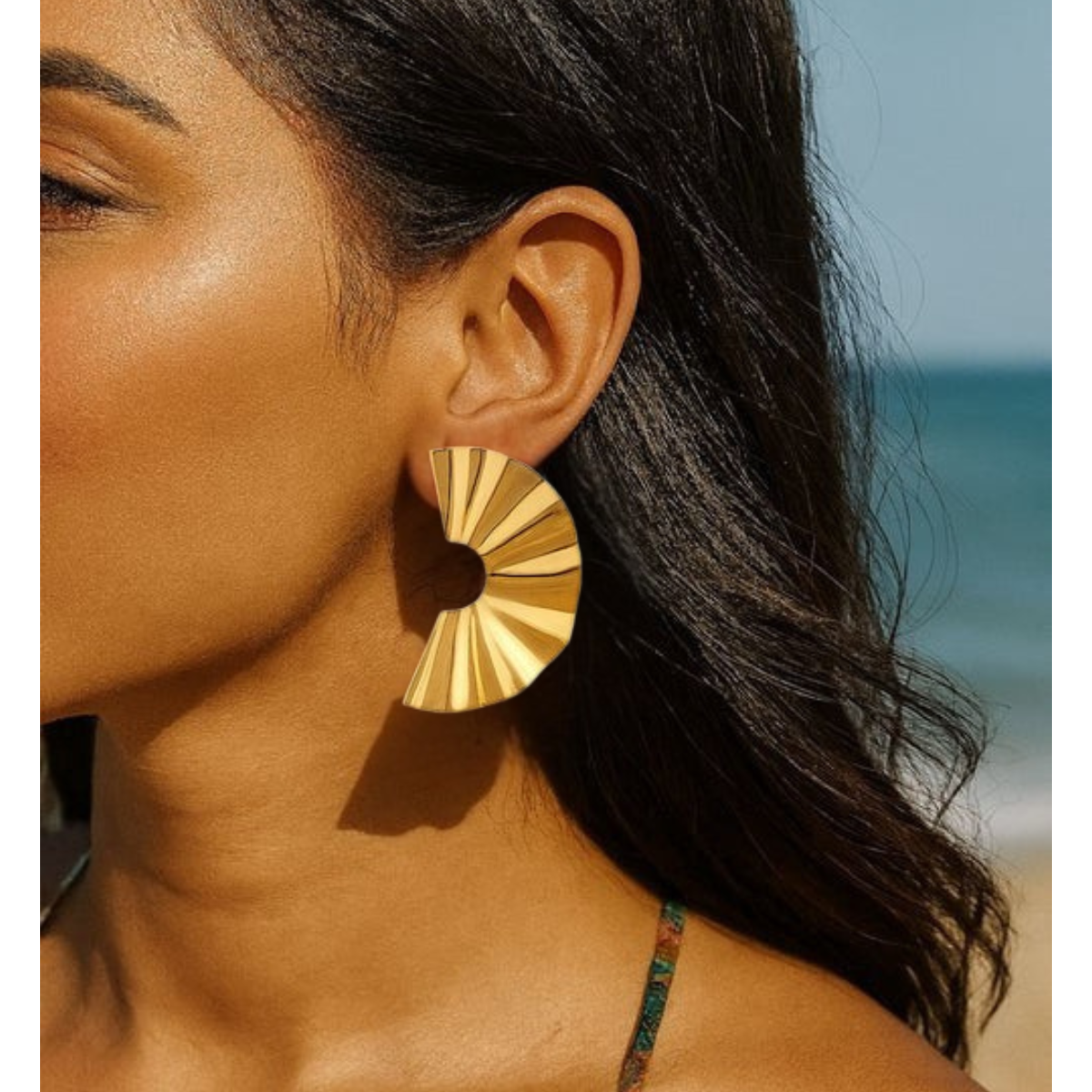 Kylie Gold Statement Earrings