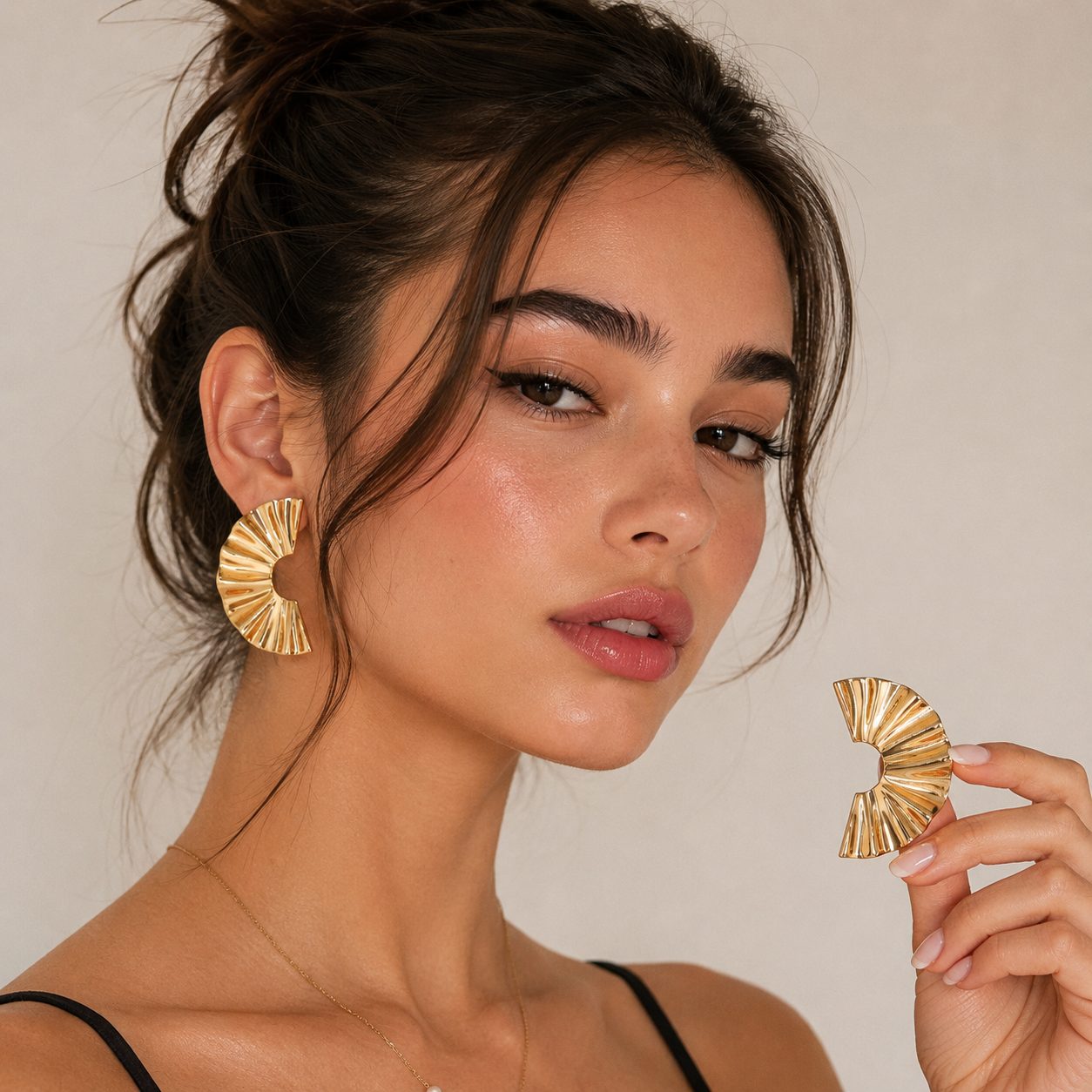 Kylie Gold Statement Earrings