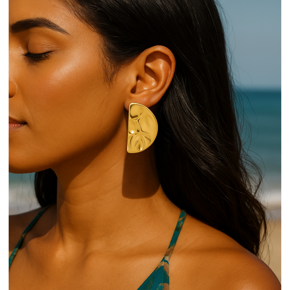 Ashley Gold Statement Earrings