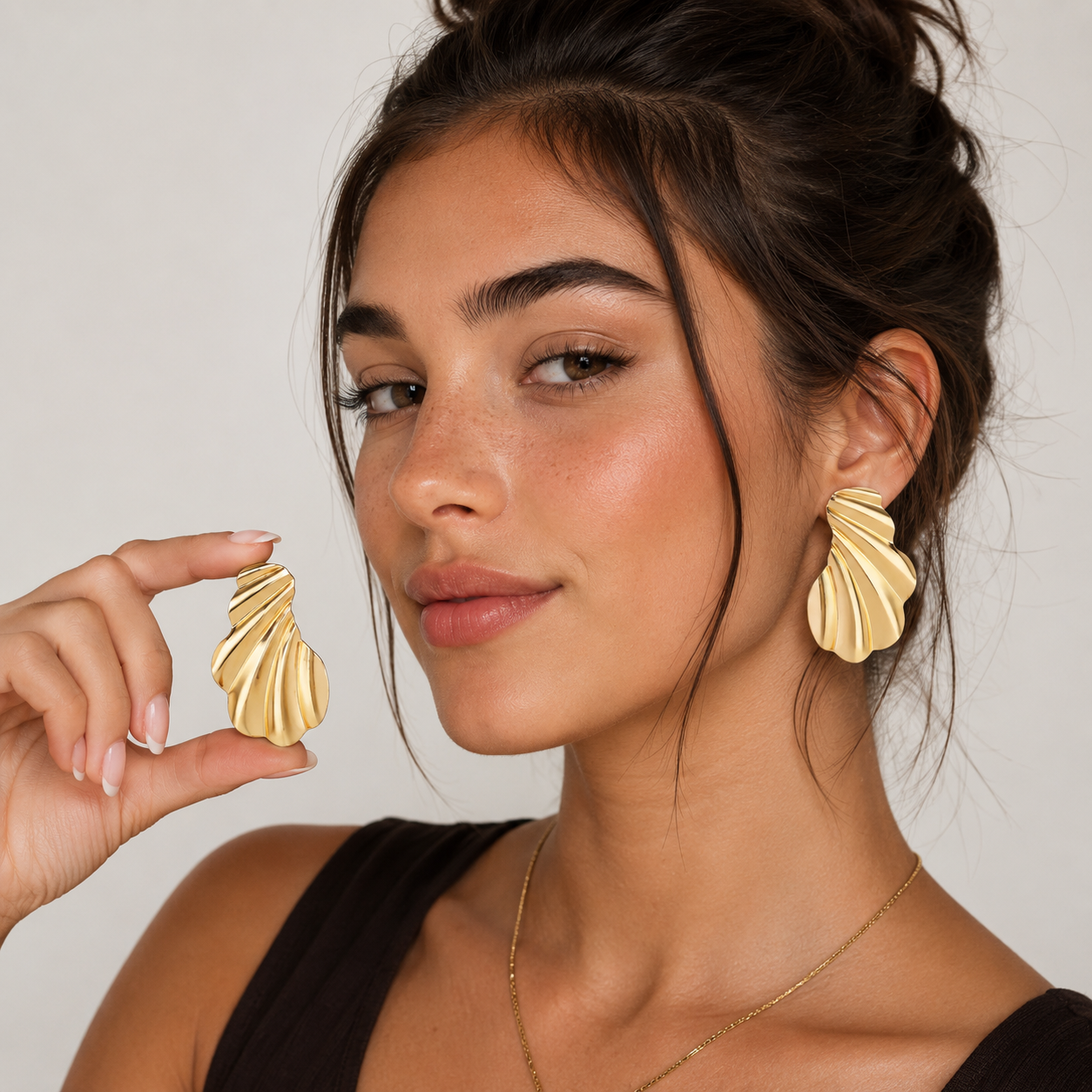 Kaitlyn Gold Statement Earrings