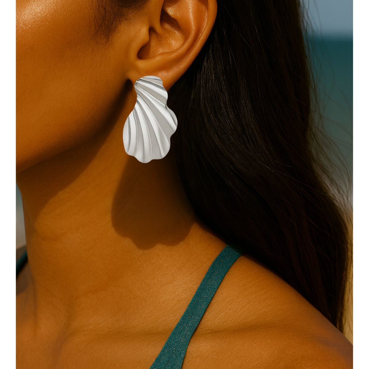 Kaitlyn Silver Statement Earrings