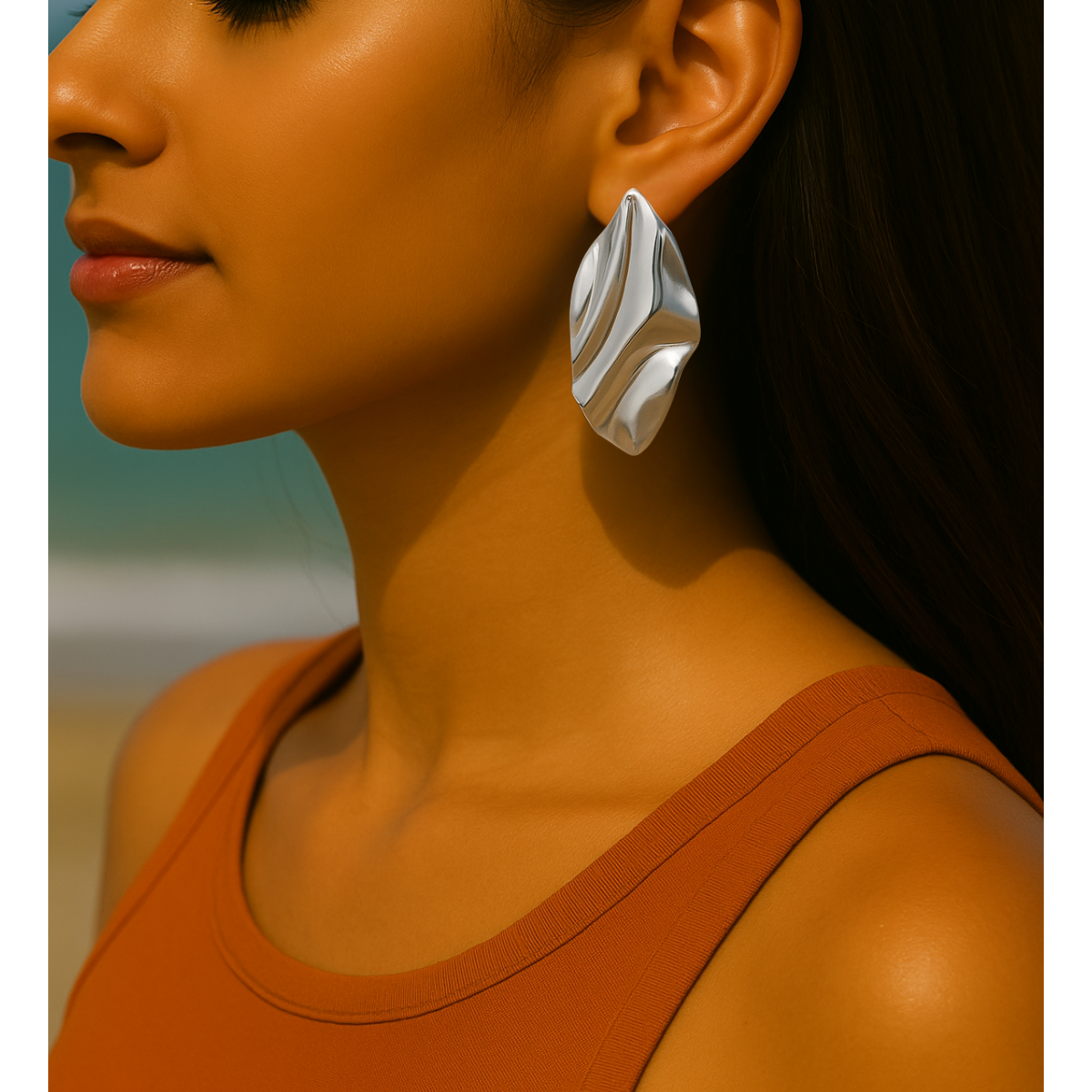 Alyssa Silver Statement Earrings
