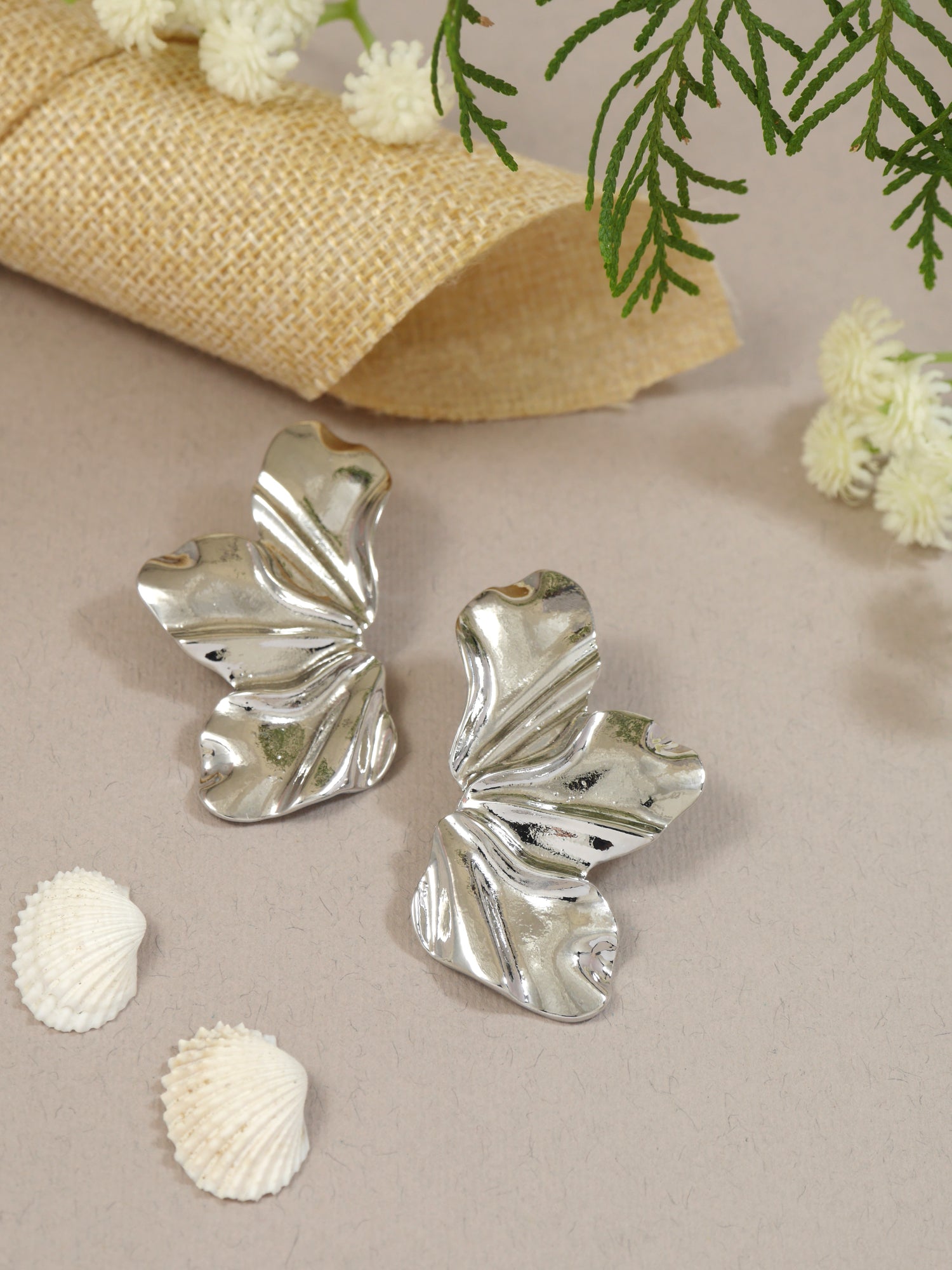 Aura Silver Statement EArrings