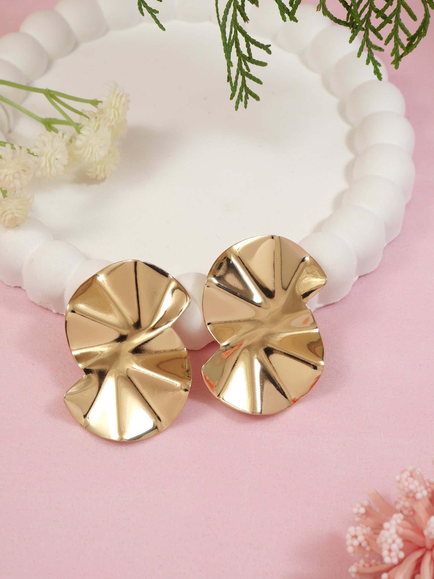 Rumi Gold Statement EArrings