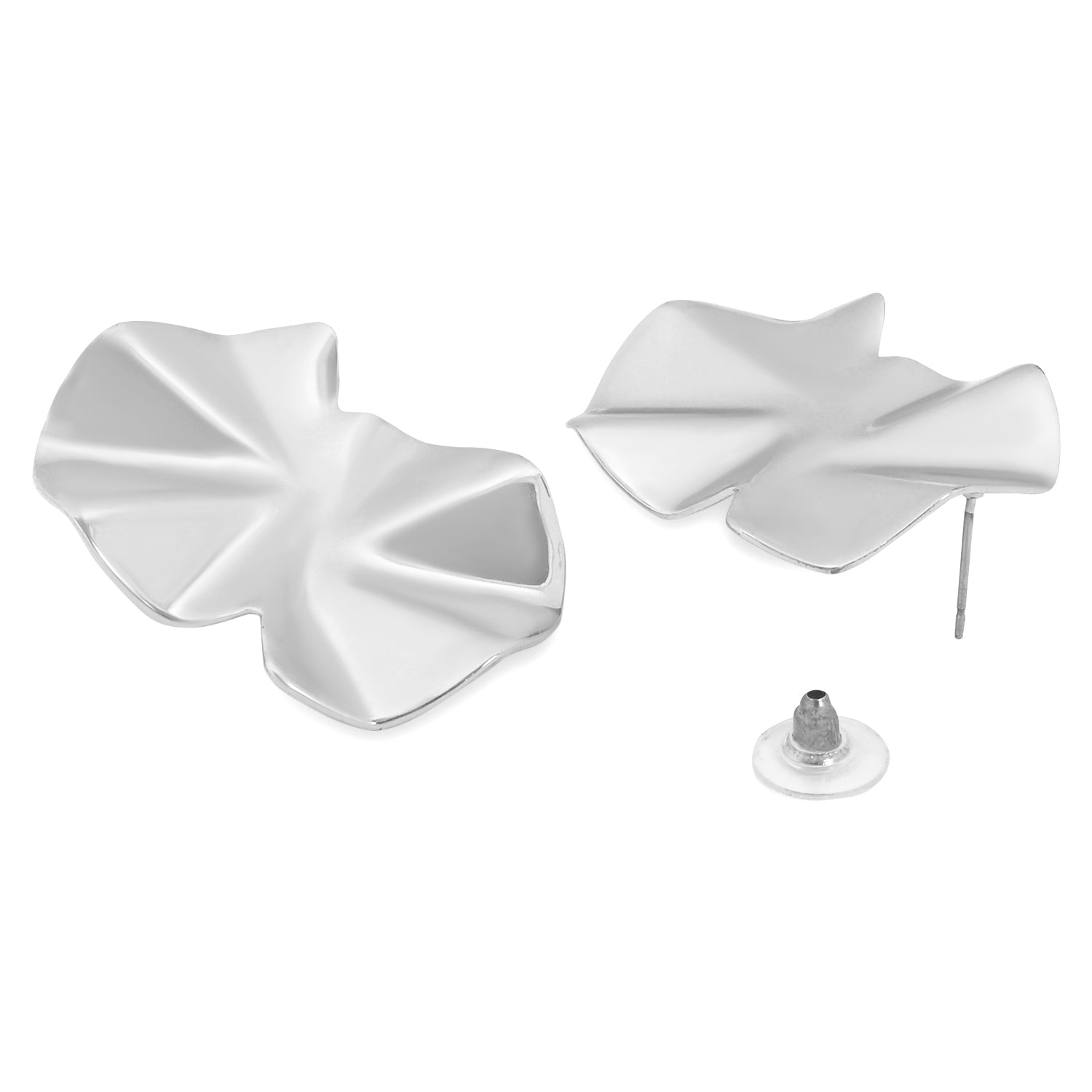 Rumi Silver Statement Earrings