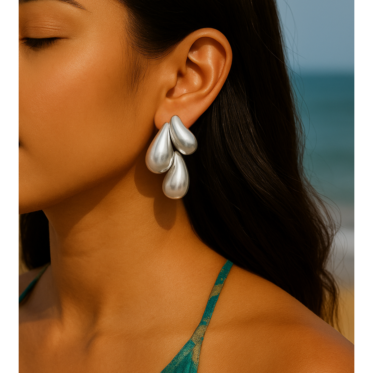 Veronica Silver Statement Earrings
