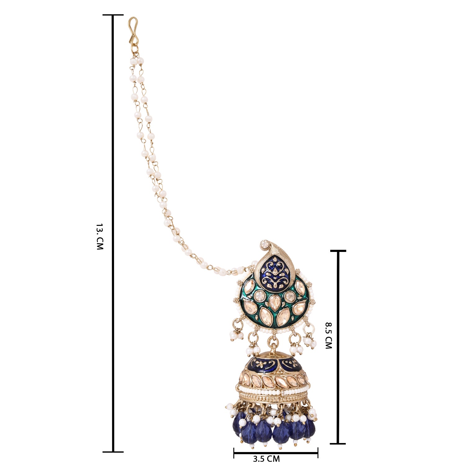 Kundan Jhumka with Pearl Strings - Festive Looks