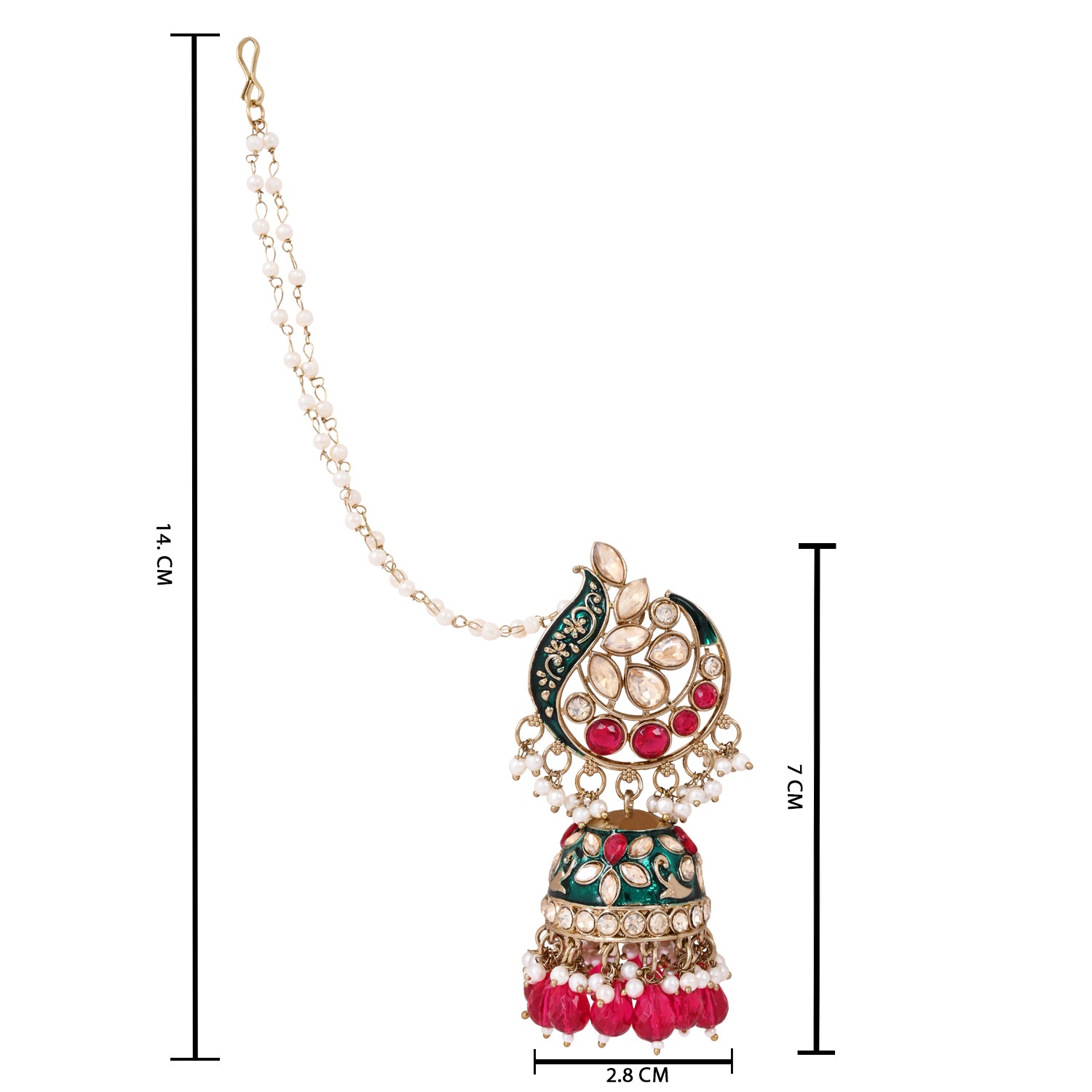 Traditional Jhumka with Pearl Tassels - Classic Earrings