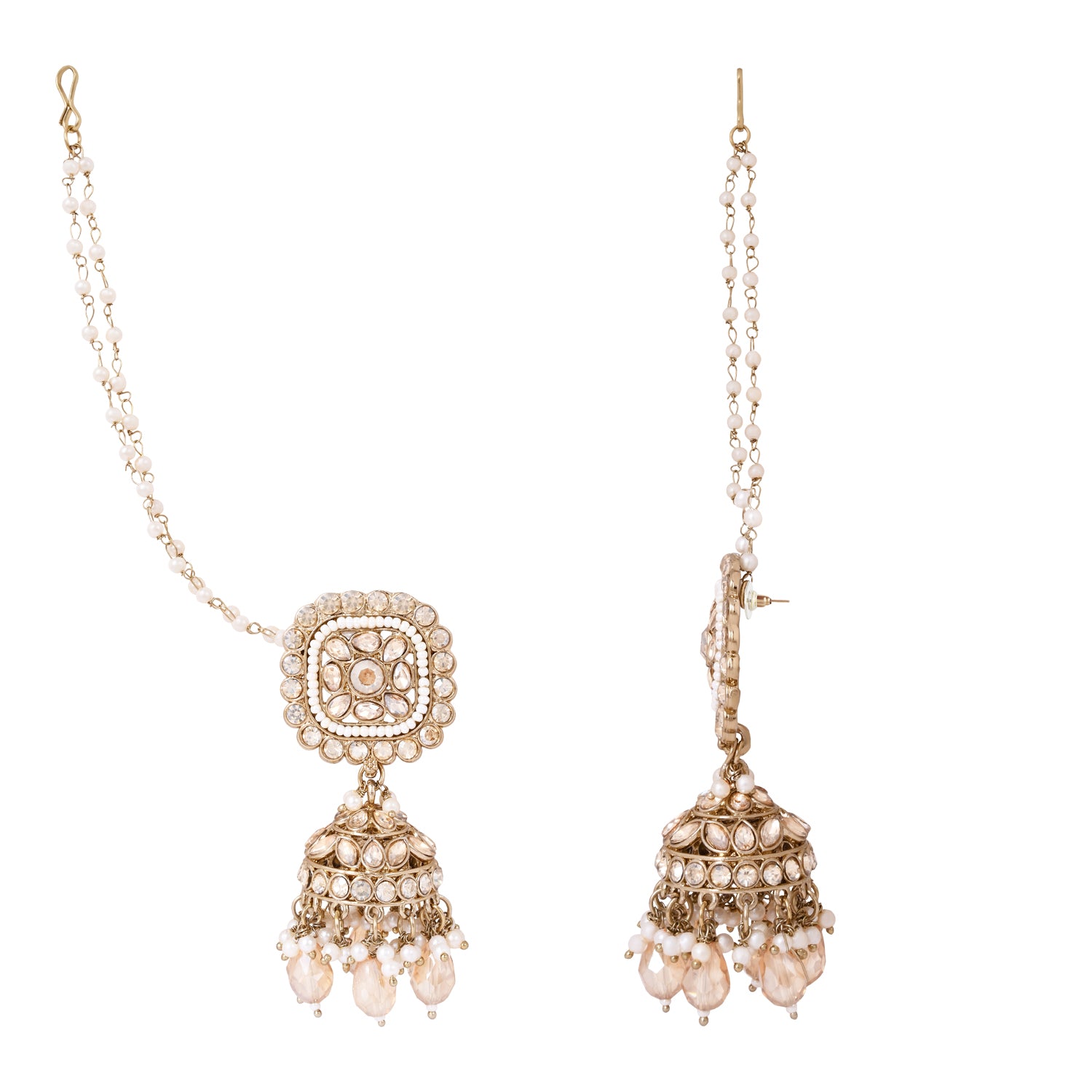 Vintage Finish Jhumka Earrings - Drop Design