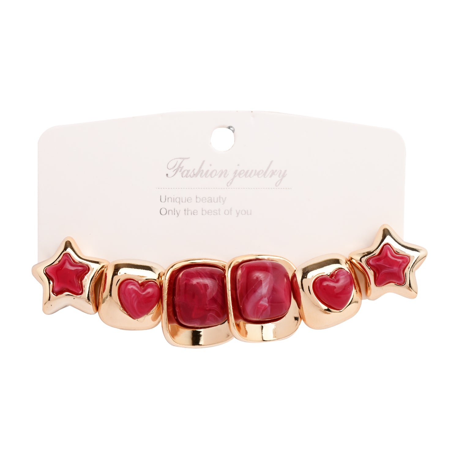Berry Blush – Set of 3 Quirky Red Enamel Stud Earrings