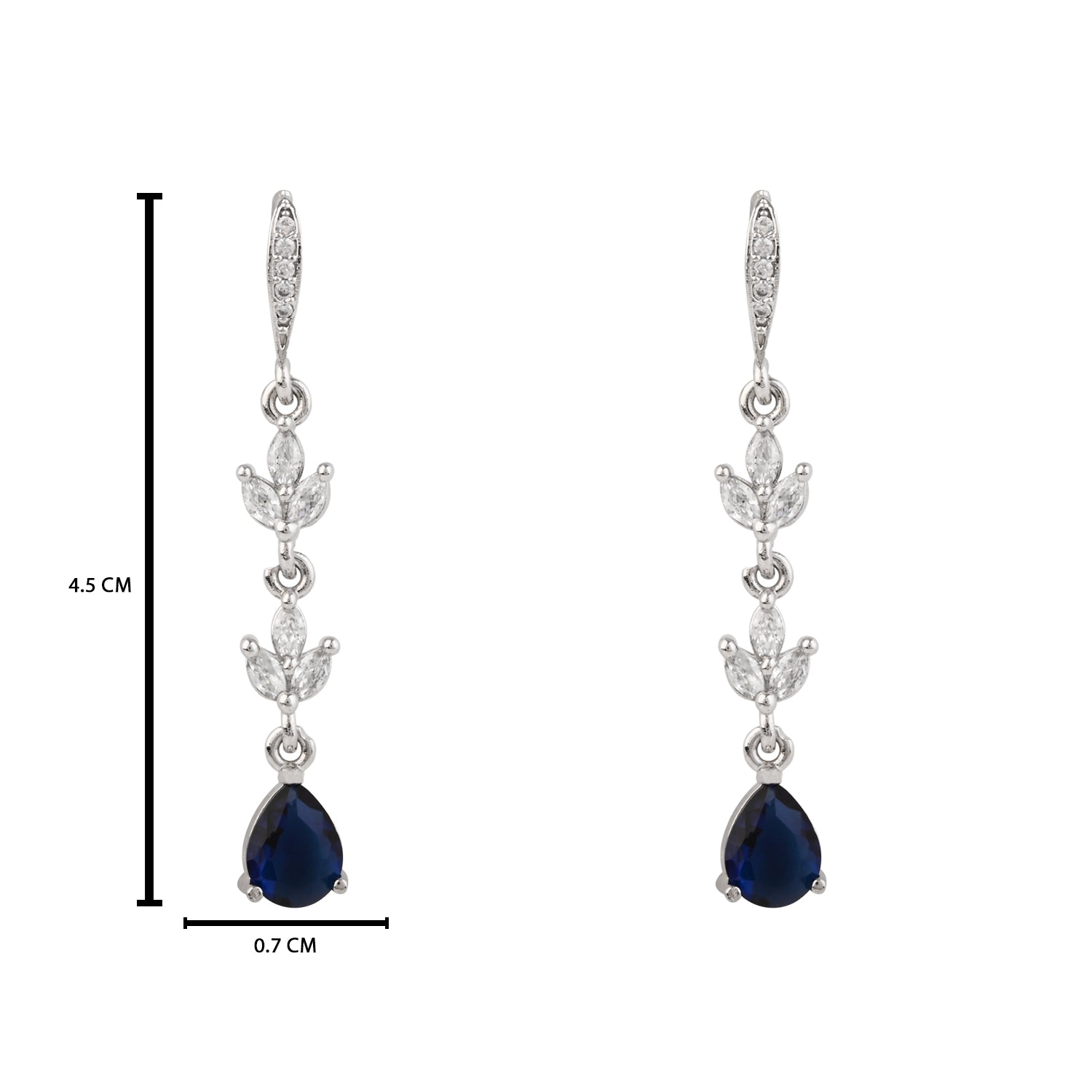 Ayira - Silver Blue Earrings