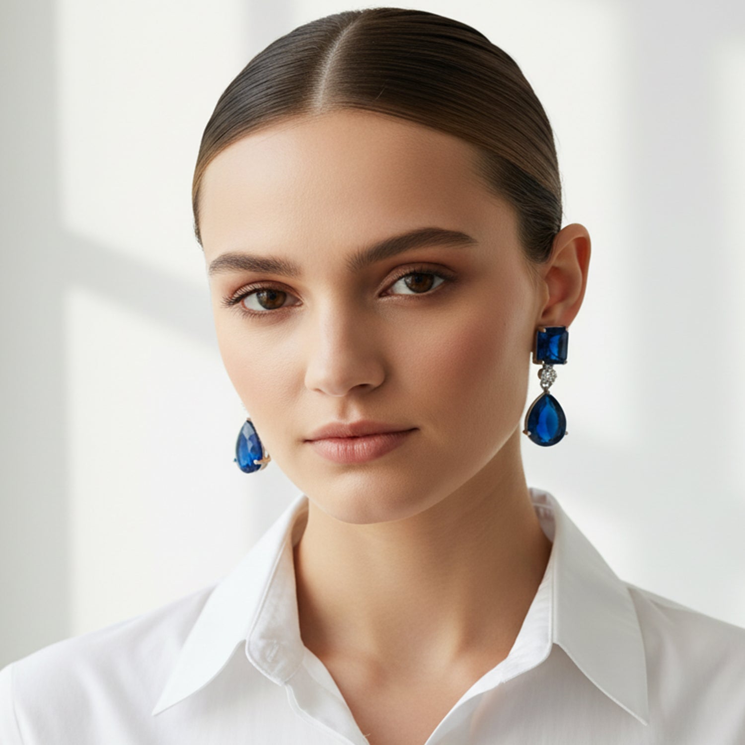 Lia Silver Blue Earrings