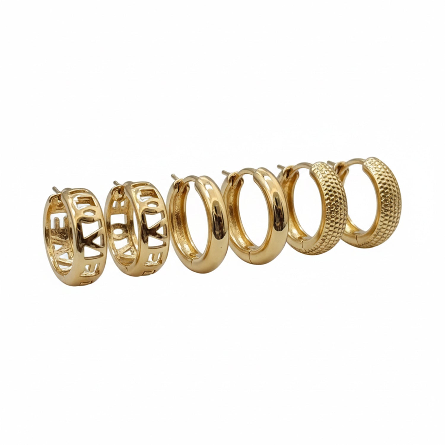 Blair- Set of Gold Plated Hoop Earrings