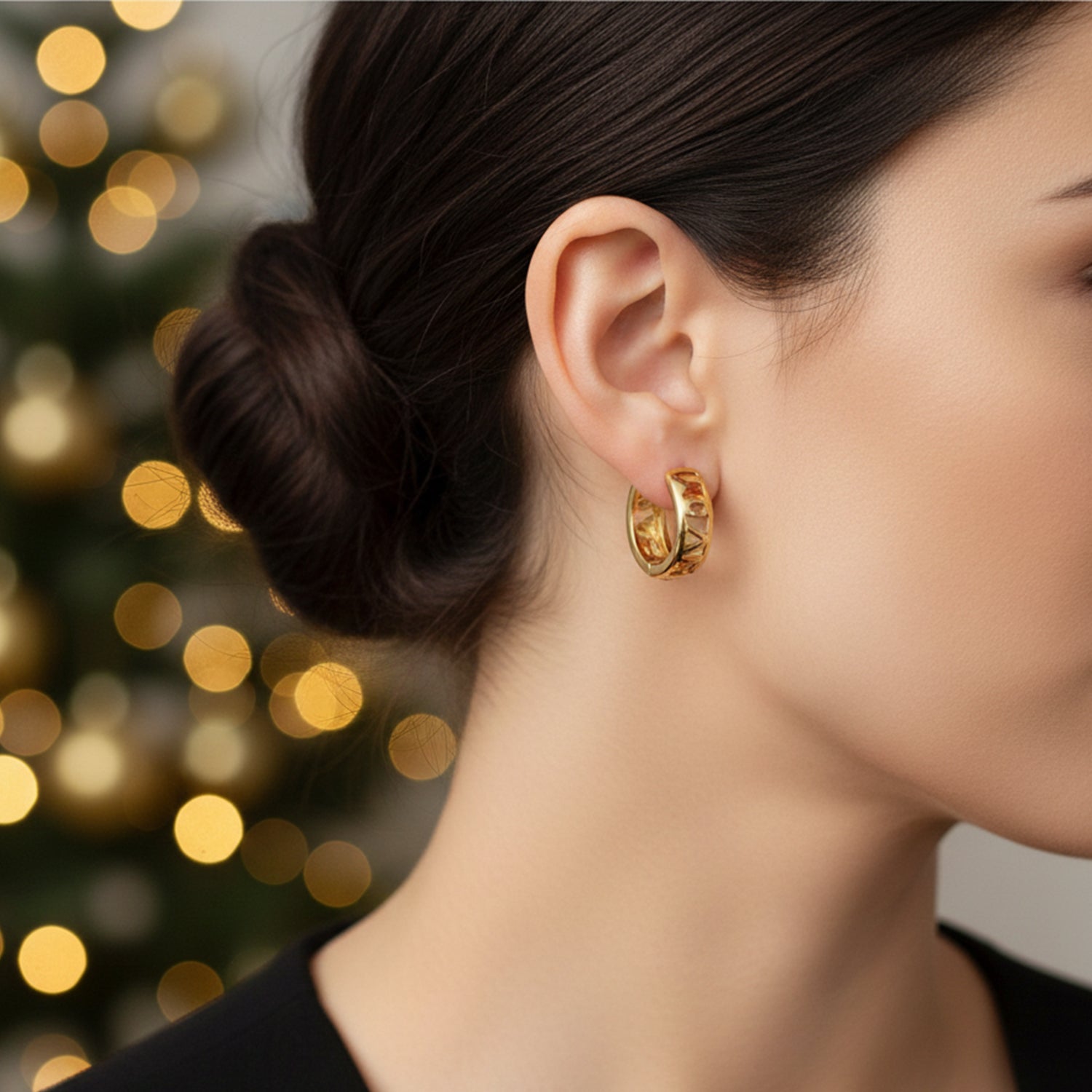 Blair- Set of Gold Plated Hoop Earrings