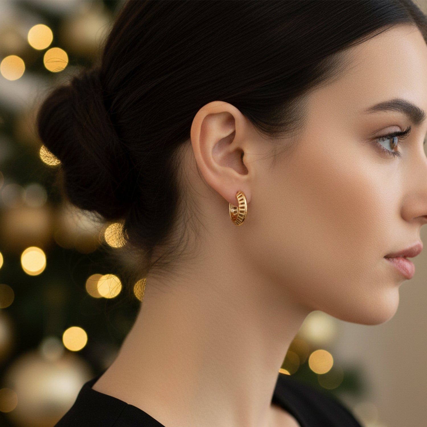 Jolene - Modern Geometric Design Hoop Earrings